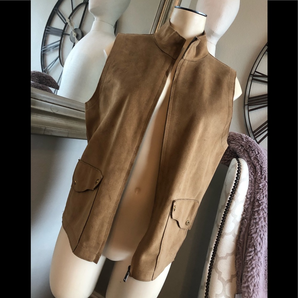 Lauren Ralph Lauren Petite microsuede vest